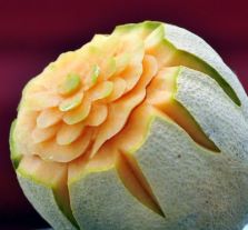 cantaloupe-carved